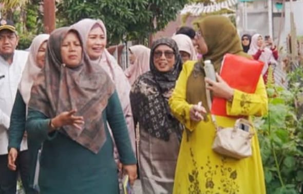 Penyambutan tim penilai provinsi di KWT Shakinah, Rabu (1/10/2025).